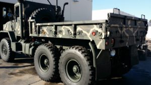 Massive 49 inch Super Single Tires on Military Truck for Sale, 49 inch Super Single Tires